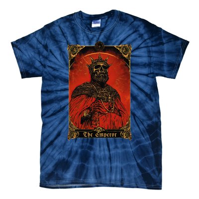 The Emperor Tarot Card Vintage Design Tie-Dye T-Shirt