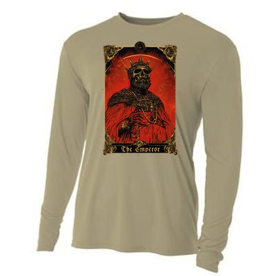 The Emperor Tarot Card Vintage Design Cooling Performance Long Sleeve Crew