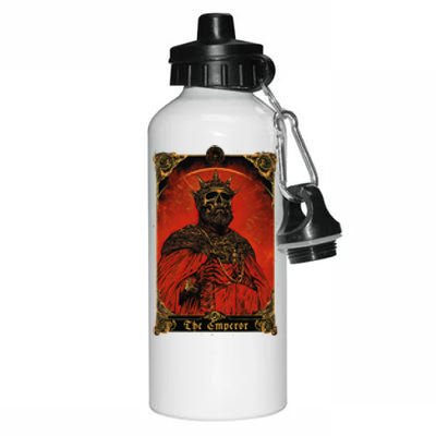 The Emperor Tarot Card Vintage Design Aluminum Water Bottle