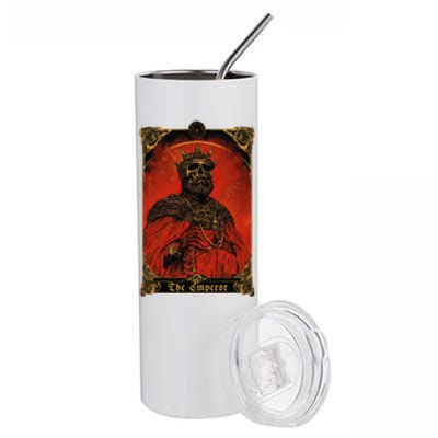 The Emperor Tarot Card Vintage Design Stainless Steel Tumbler