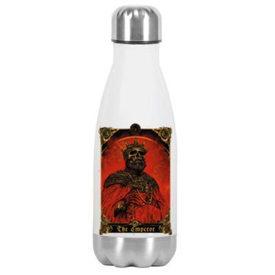 The Emperor Tarot Card Vintage Design Stainless Steel Insulated Water Bottle