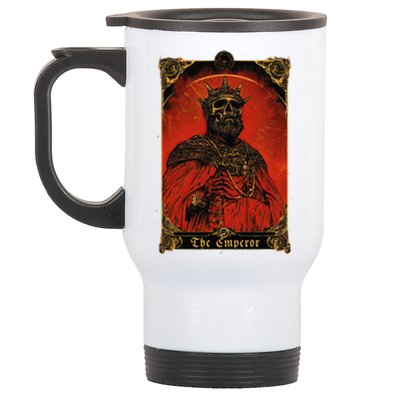 The Emperor Tarot Card Vintage Design Stainless Steel Travel Mug