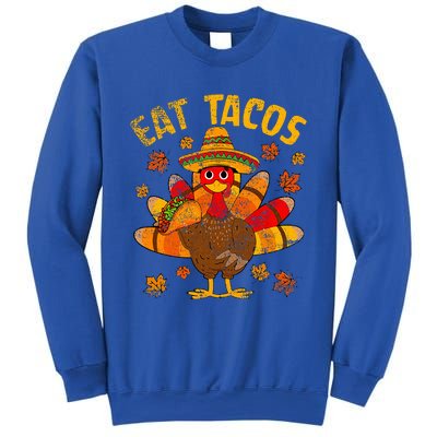 Turkey Eat Tacos Mexican Sombrero Thanksgiving Family Sweatshirt