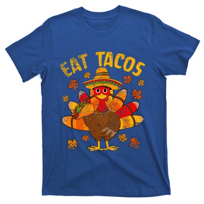 Turkey Eat Tacos Mexican Sombrero Thanksgiving Family T-Shirt