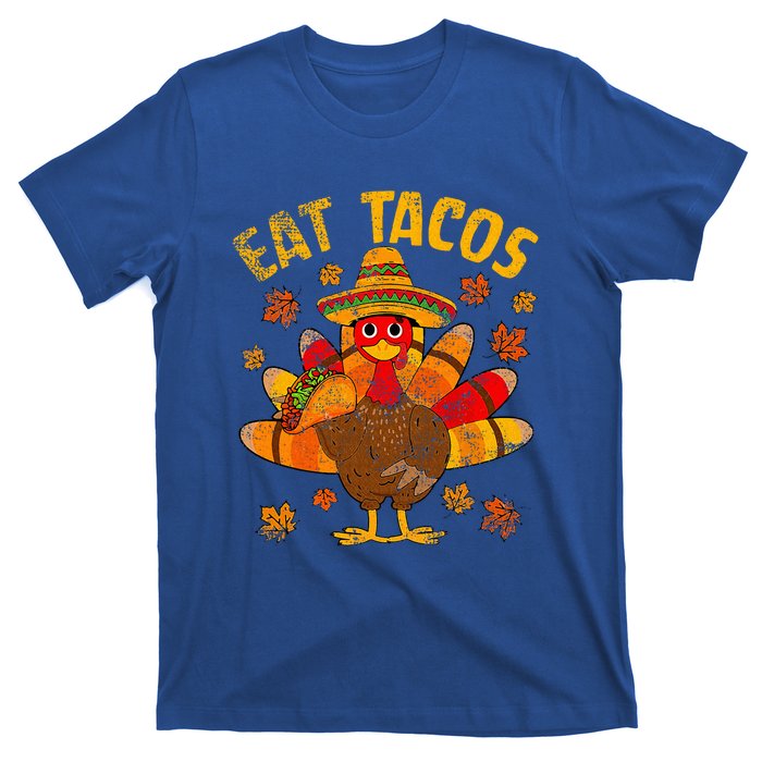 Turkey Eat Tacos Mexican Sombrero Thanksgiving Family T-Shirt