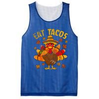 Turkey Eat Tacos Mexican Sombrero Thanksgiving Family Mesh Reversible Basketball Jersey Tank