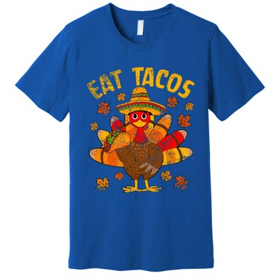 Turkey Eat Tacos Mexican Sombrero Thanksgiving Family Premium T-Shirt