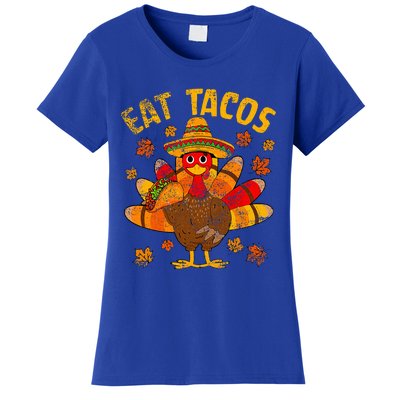 Turkey Eat Tacos Mexican Sombrero Thanksgiving Family Women's T-Shirt