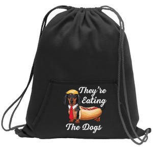 TheyRe Eating The Dogs Dachshund Hotdog Wiener Dog Sweatshirt Cinch Pack Bag