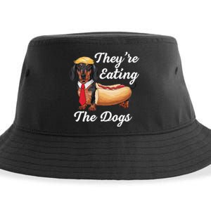 TheyRe Eating The Dogs Dachshund Hotdog Wiener Dog Sustainable Bucket Hat