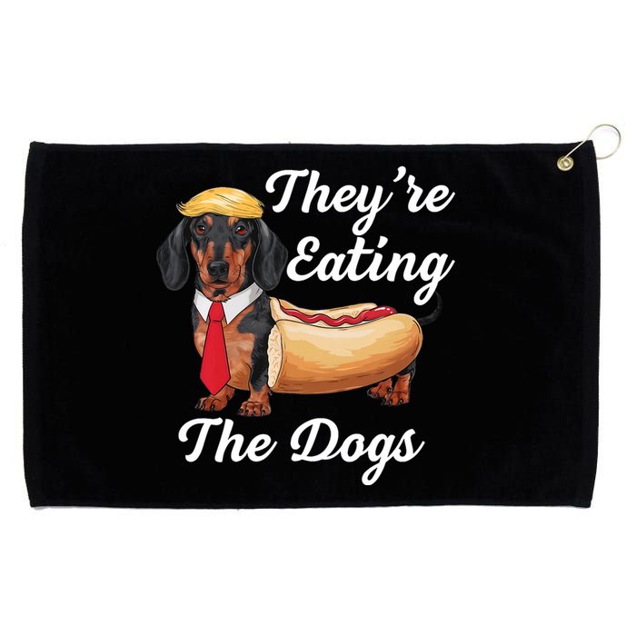 TheyRe Eating The Dogs Dachshund Hotdog Wiener Dog Grommeted Golf Towel