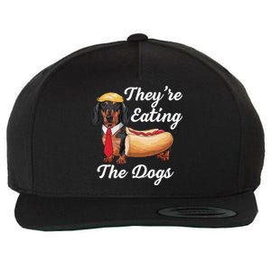 TheyRe Eating The Dogs Dachshund Hotdog Wiener Dog Wool Snapback Cap