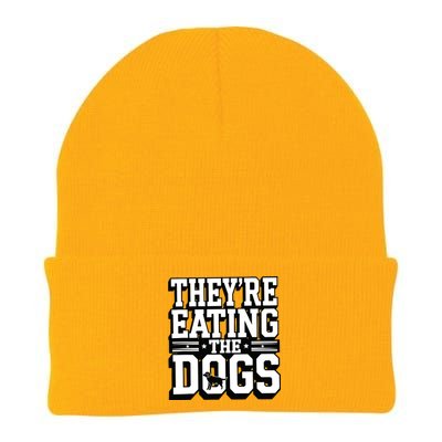 TheyRe Eating The Dogs Patriotic Election Knit Cap Winter Beanie