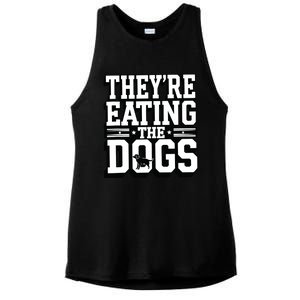 TheyRe Eating The Dogs Patriotic Election Ladies PosiCharge Tri-Blend Wicking Tank