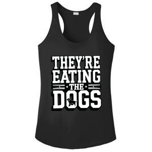 TheyRe Eating The Dogs Patriotic Election Ladies PosiCharge Competitor Racerback Tank