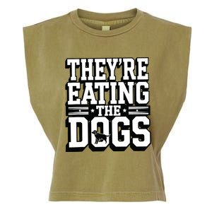 TheyRe Eating The Dogs Patriotic Election Garment-Dyed Women's Muscle Tee