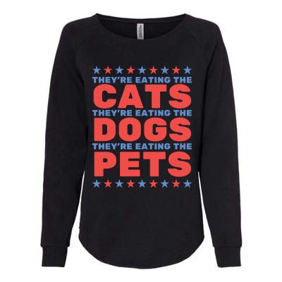 TheyRe Eating The Dogs Eating The Cats Election 2024 Womens California Wash Sweatshirt