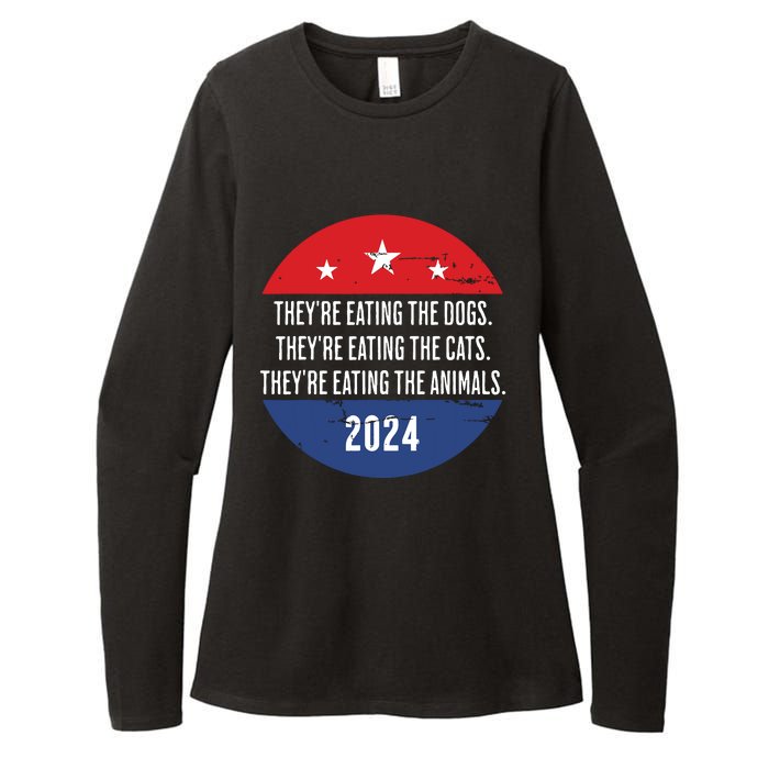 TheyRe Eating The Dogs TheyRe Eating The Cats Trump Harris Womens CVC Long Sleeve Shirt