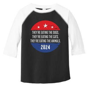 TheyRe Eating The Dogs TheyRe Eating The Cats Trump Harris Toddler Fine Jersey T-Shirt