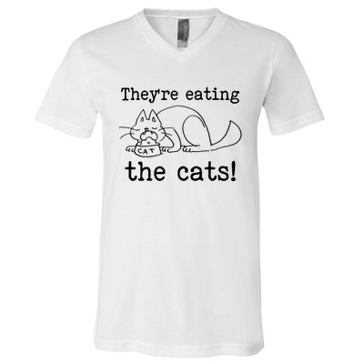 Theyre Eating The Cats V-Neck T-Shirt