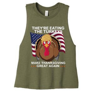 TheyRe Eating The Turkeys Women's Racerback Cropped Tank