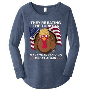 TheyRe Eating The Turkeys Women's Perfect Tri Tunic Long Sleeve Shirt