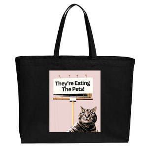 TheyRe Eating The Pets Dogs Cats We Are Not Going Back Cotton Canvas Jumbo Tote