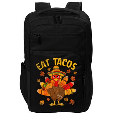 Turkey Eat Tacos Mexican Sombrero Thanksgiving Family Impact Tech Backpack