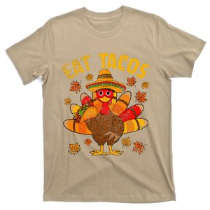 Turkey Eat Tacos Mexican Sombrero Thanksgiving Family T-Shirt