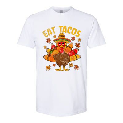 Turkey Eat Tacos Mexican Sombrero Thanksgiving Family Softstyle CVC T-Shirt