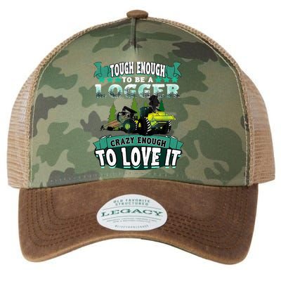 Tough Enough To Be A Logger For Skidder Drivers Legacy Tie Dye Trucker Hat