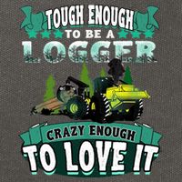 Tough Enough To Be A Logger For Skidder Drivers Cotton Canvas Backpack
