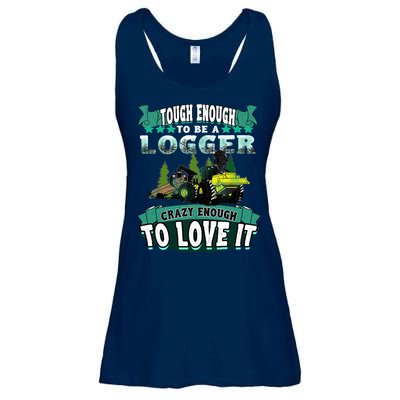 Tough Enough To Be A Logger For Skidder Drivers Ladies Essential Flowy Tank