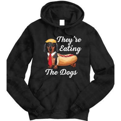 TheyRe Eating The Dogs Dachshund Hotdog Wiener Dog Tie Dye Hoodie