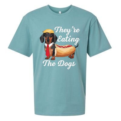 TheyRe Eating The Dogs Dachshund Hotdog Wiener Dog Sueded Cloud Jersey T-Shirt