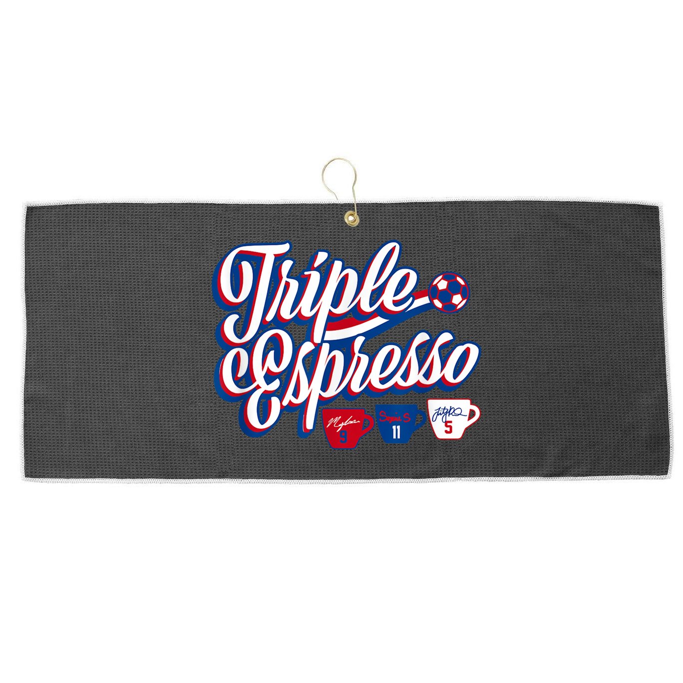 Triple Espresso Large Microfiber Waffle Golf Towel