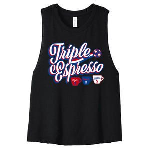 Triple Espresso Women's Racerback Cropped Tank