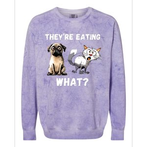 They’Re Eating The Dogs They’Re Eating The Cats The Pets Colorblast Crewneck Sweatshirt