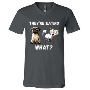 They’Re Eating The Dogs They’Re Eating The Cats The Pets V-Neck T-Shirt