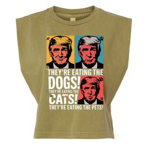 TheyRe Eating The Dogs Trump Vs Kamala 2024 Election Garment-Dyed Women's Muscle Tee