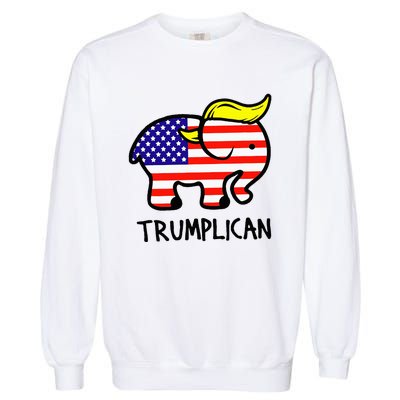 Trumplican Elephant TrumpFunny RepublicanUltra Maga 2024 Garment-Dyed Sweatshirt