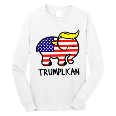 Trumplican Elephant TrumpFunny RepublicanUltra Maga 2024 Long Sleeve Shirt