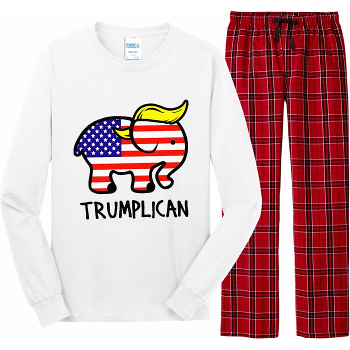 Trumplican Elephant TrumpFunny RepublicanUltra Maga 2024 Long Sleeve Pajama Set