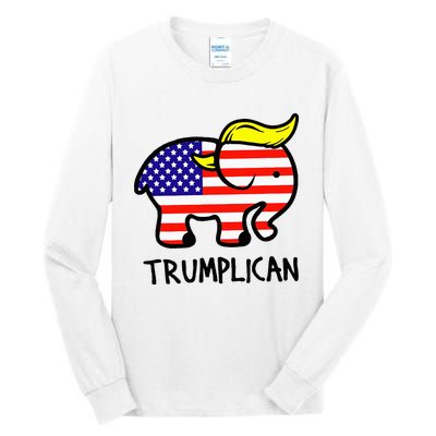 Trumplican Elephant TrumpFunny RepublicanUltra Maga 2024 Tall Long Sleeve T-Shirt