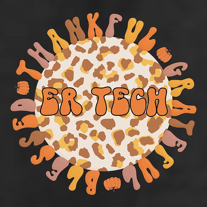 Thankful ER Tech Thanksgiving Emergency Room Tech ER Tech Cool Comfort Performance Bucket Hat