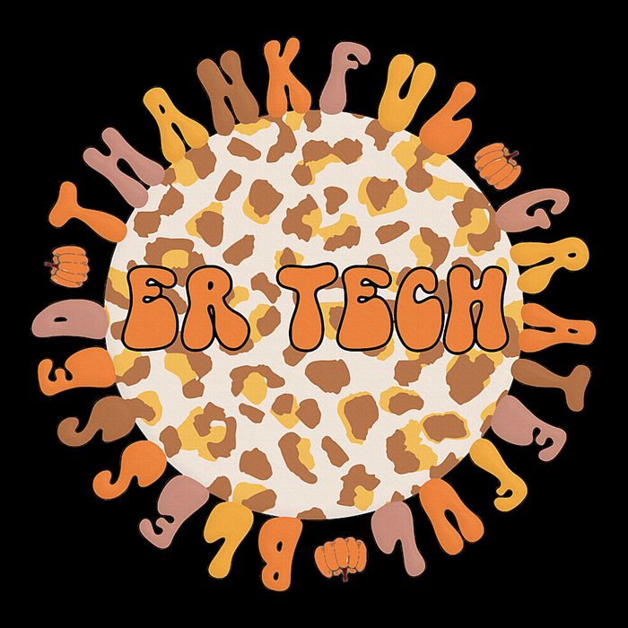 Thankful ER Tech Thanksgiving Emergency Room Tech ER Tech Drawstring Bag