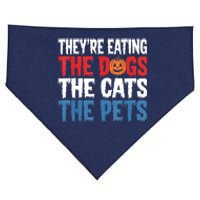 TheyRe Eating The Dogs The Cats The Pets Halloween USA-Made Doggie Bandana