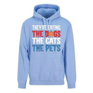 TheyRe Eating The Dogs The Cats The Pets Halloween Unisex Surf Hoodie