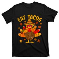 Turkey Eat Tacos Mexican Sombrero Thanksgiving Family T-Shirt