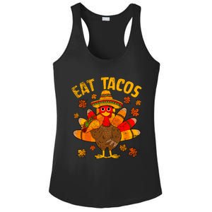 Turkey Eat Tacos Mexican Sombrero Thanksgiving Family Ladies PosiCharge Competitor Racerback Tank